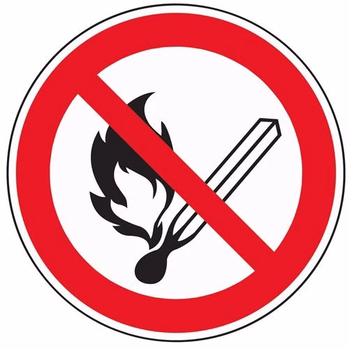 Verbotszeichen ASR A1.3/DIN EN ISO 7010 Feuer/Licht verboten aus der Kategorie Beschilderung, Schilder und Hinweiszeichen mit der Teilenummer 3000277553