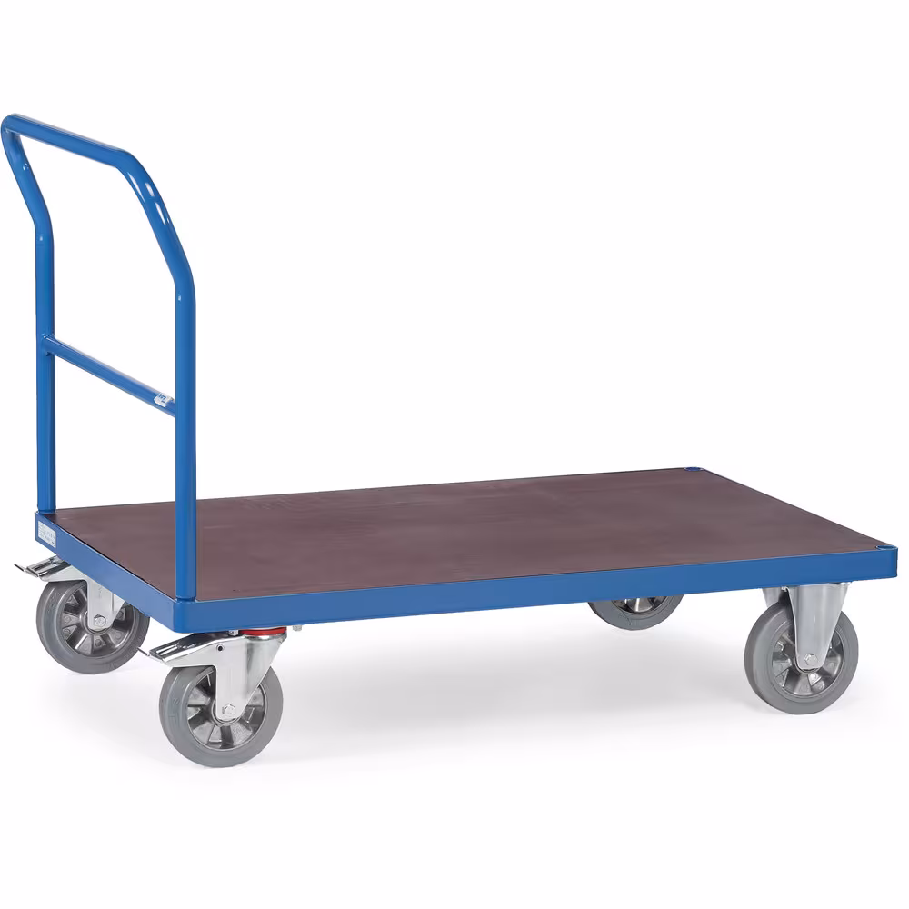 Schiebebügelwagen Super-Multi-Vario speziell für große Lasten konstruiert Stahlrohr und Profilstahl geschweißt, pulverbeschichtet, brillantblau RAL 5007 aus der Kategorie Wagen