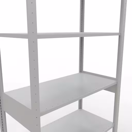 Grundregal, Fachbodenregal Stecksystem MULTIplus150, 2500 x 1000 x 500 mm (HxBxT), 6 Fachböden, Längenriegel, RAL 7035 lichtgrau von der Marke Schulte Lagertechnik aus der Produktreihe Stecksystem