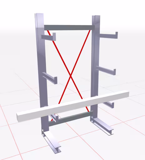 K 3000, Kreuzstrebe 1000 mm für Ständerhöhe bis 2500 mm, inkl. Spannschlösser und Schrauben, verzinkt von Schulte Lagertechnik mit der Artikelnr. 27621