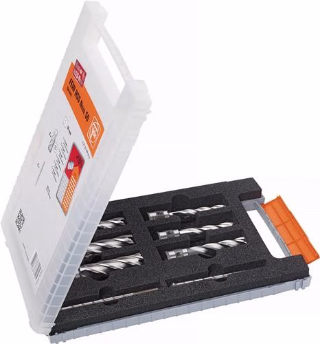 Kernbohrersatz Best Of 8-teilig Durchmesser 12-22mm HSS Schnitt-Tiefe 50mm Weldon FEIN von der Marke Fein Kernbohrersatz Best Of 8-teilig Durchmesser 12-22mm HSS Schnitt-Tiefe 50mm Weldon FEIN aus der Kategorie Kernbohrer mit der Teilenummer 8000380038
