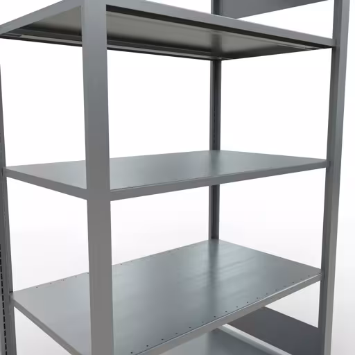 Abbildung Nr 8 des Artikels Grundregal, Büro-Fachbodenregal Stecksystem MULTIplus150, 1800 x 1000 x 600 mm (HxBxT), 5 Fachböden, Längenriegel, verzinkt, ohne Mittelanschlag aus der Produktgruppe Büroregale von der Marke Schulte Lagertechnik