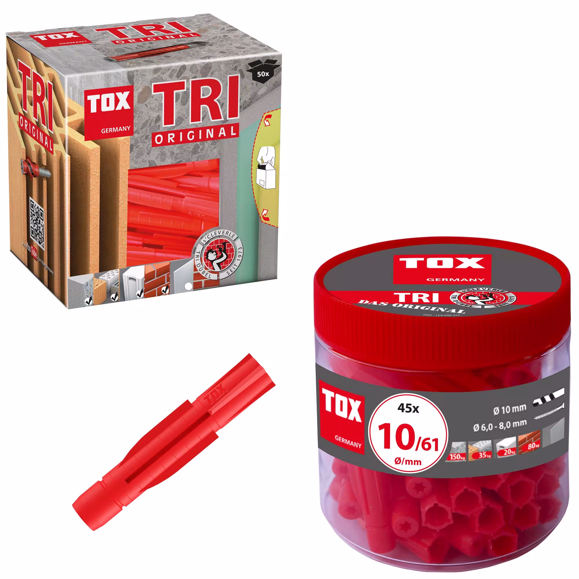 Allzweckdübel Tri von TOX Allzweckdübel Tri aus der Kategorie Kunststoffdübel & Spreizdübel