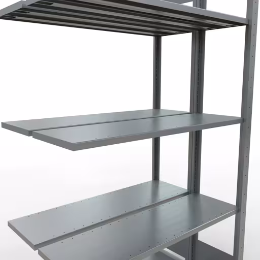 Produktbild Nr 13 des Artikels Anbauregal, Doppelregal, Fachbodenregal Stecksystem MULTIplus150, 2000 x 1000 x (2x300) mm (HxBxT), 2x5 Fachböden, Längenriegel, verzinkt Abbildung Nr 13 des Artikels Anbauregal, Doppelregal, Fachbodenregal Stecksystem MULTIplus150, 2000 x 1000 x (2x300) mm (HxBxT), 2x5 Fachböden, Längenriegel, verzinkt aus der Produktgruppe Fachbodenregale von der Marke Schulte Lagertechnik