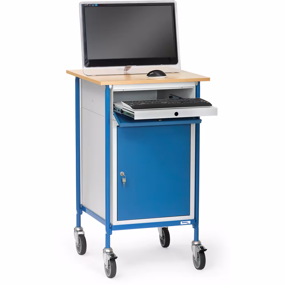 Rollpult 5839 Rollpult aus Stahlrohr und Profilstahl geschweißt, Schraubkonstruktion, pulverbeschichtet, blau RAL 5007 mit der Artikelnr. 5839 Rollpult 5839 Rollpult aus Stahlrohr und Profilstahl geschweißt, Schraubkonstruktion, pulverbeschichtet, blau RAL 5007 von Fetra aus der Kategorie Transportsysteme