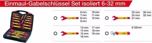 Detailbild 3985974 Einmaul-Gabelschlüssel-Set 5590N 21-tlg. 6-32mm WIHA