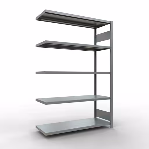 Anbauregal, Fachbodenregal Stecksystem MULTIplus250, 2000 x 1300 x 500 mm (HxBxT), 5 Fachböden, Längenriegel, verzinkt von der Marke Schulte Lagertechnik Anbauregal, Fachbodenregal Stecksystem MULTIplus250, 2000 x 1300 x 500 mm (HxBxT), 5 Fachböden, Längenriegel, verzinkt aus der Kategorie Anbauregal mit der Artikelnummer 12955-130-LR