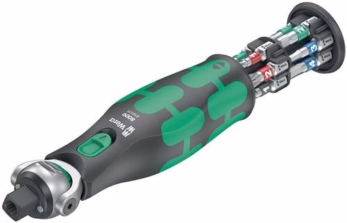 Schwenk- und Umschaltknarre 8009 Zyklop Pocket Set 1 3/8″ + 1/4 ″ 72 Zähne WERA aus der Kategorie Steckschlüssel-Sortiment 3/8" mit der Teilenummer 4000822450