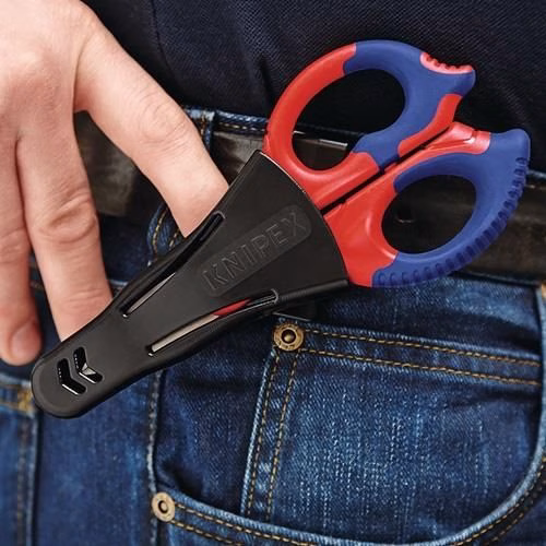 Elektriker-/Handwerkerschere Länge 155 mm 2-Komponenten-Hüllen KNIPEX