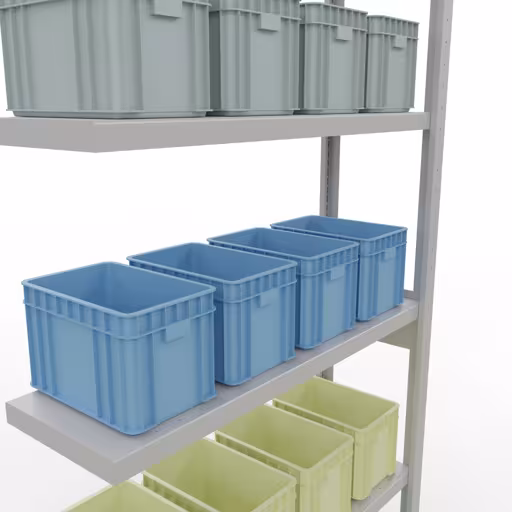 Anbauregal, Fachbodenregal Stecksystem MULTIplus330, 2500 x 1000 x 300 mm (HxBxT), 6 Fachböden, Längenriegel, RAL 7035 lichtgrau aus der Kategorie Anbauregal mit der GTIN 4004514296504 Anbauregal, Fachbodenregal Stecksystem MULTIplus330, 2500 x 1000 x 300 mm (HxBxT), 6 Fachböden, Längenriegel, RAL 7035 lichtgrau von der Marke Schulte Lagertechnik aus der Produktreihe Stecksystem