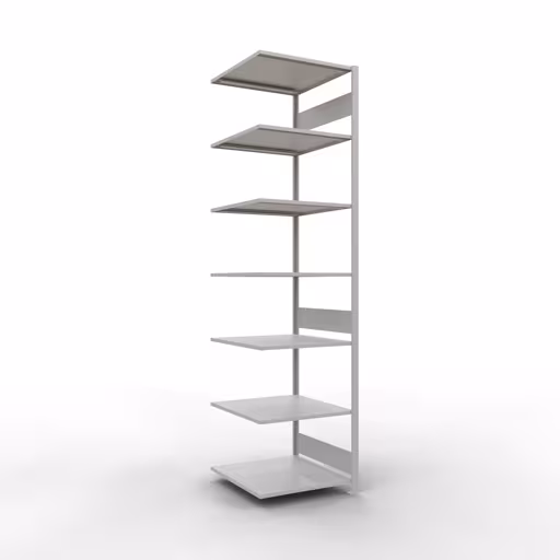 Anbauregal, Fachbodenregal Stecksystem MULTIplus150, 3000 x 750 x 800 mm (HxBxT), 7 Fachböden, Längenriegel, RAL 7035 lichtgrau von der Marke Schulte Lagertechnik Anbauregal, Fachbodenregal Stecksystem MULTIplus150, 3000 x 750 x 800 mm (HxBxT), 7 Fachböden, Längenriegel, RAL 7035 lichtgrau aus der Kategorie Anbauregal mit der Artikelnummer 32687-75-LR