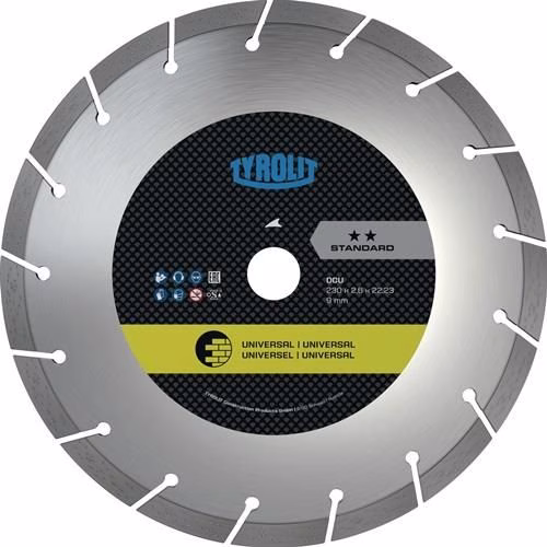 Diamanttrennscheibe DCU Standard Durchmesser 125 mm Bohrung 22,23 mm Bau Universal TYROLIT von der Marke Tyrolit Trockenschnittsägeblatt TYROLIT aus der Kategorie Trennscheiben mit der Teilenummer 4000845043