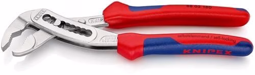 Wasserpumpenzange Alligator® Länge 180mm Spannweite 36mm verchromt 2K-Hülle KNIPEX