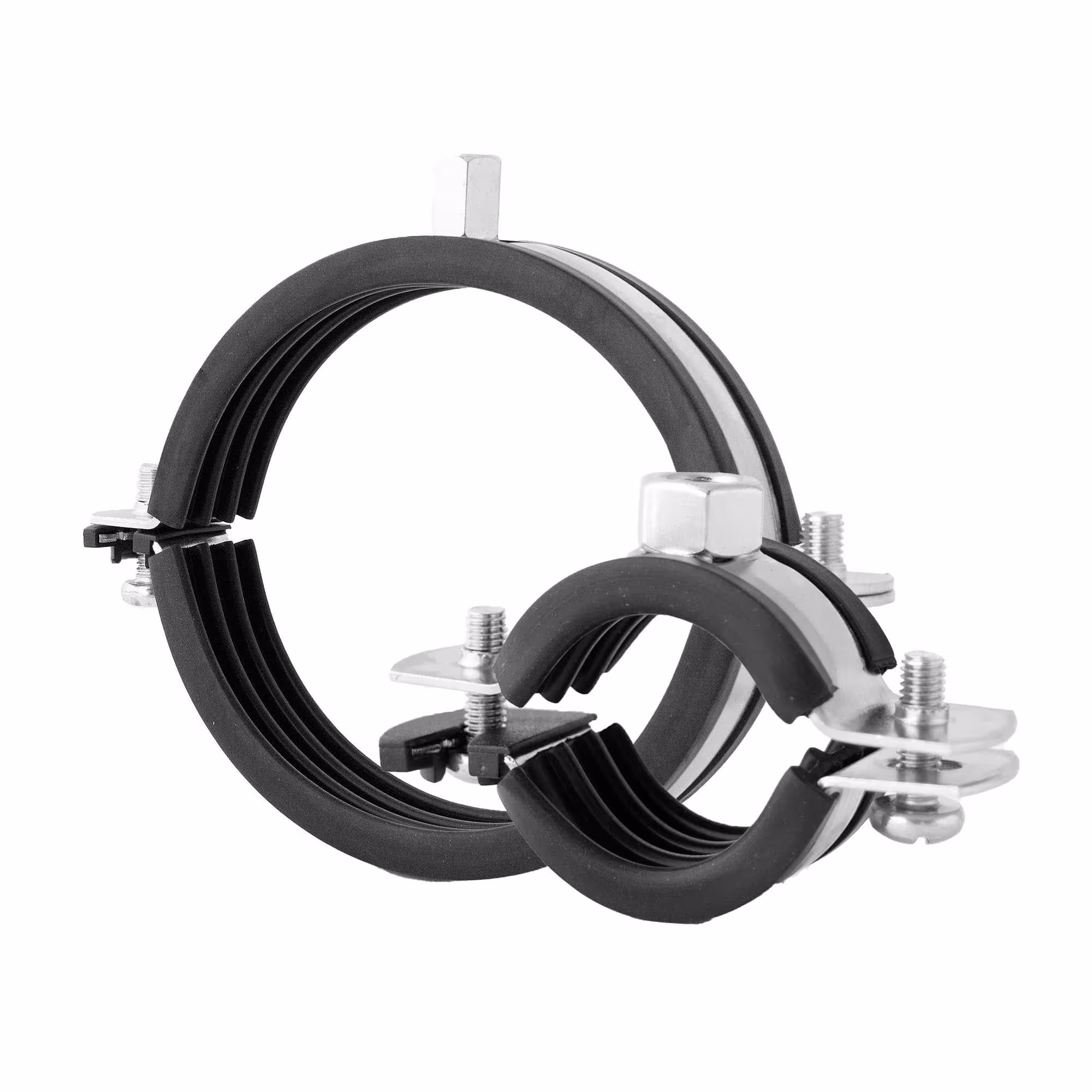 Schraubrohrschelle Classic Pro M8/M10 32-35mm (1") verzinkt mit Einlage aus der Kategorie Zweischraubrohrschellen mit der GTIN 4029933092100 Schraubrohrschelle Classic Pro M8 und M8/M10 von der Marke Fixotec aus der Kategorie Zweischraubrohrschellen