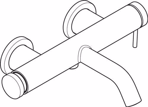 Hansgrohe Einhebel-Wannenmischer Tecturis S Aufputz chrom