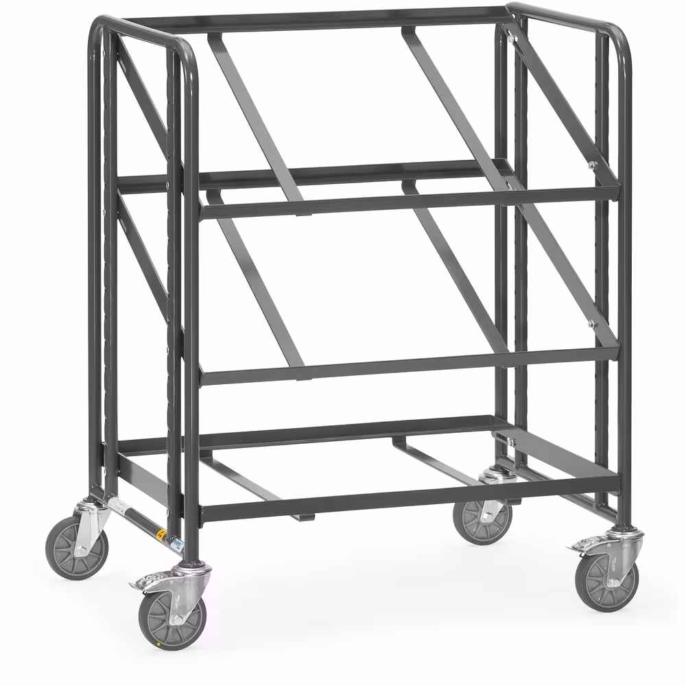 ESD-Eurokastenwagen 9390 - Rahmen offen Elektrisch leitfähige Ausführung, Stahlrohr und Profilstahl geschweißt, elektrisch leitfähig, schiefergrau RAL 7015 von der Marke Fetra ESD-Eurokastenwagen 9390 - Rahmen offen Elektrisch leitfähige Ausführung, Stahlrohr und Profilstahl geschweißt, elektrisch leitfähig, schiefergrau RAL 7015 aus der Kategorie ESD-Geräte mit der Artikelnummer 9390