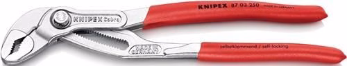 Wasserpumpenzange Cobra® verchromt Kunststoff-Überzug KNIPEX aus der Kategorie Wasserpumpen- und Rohrzangen