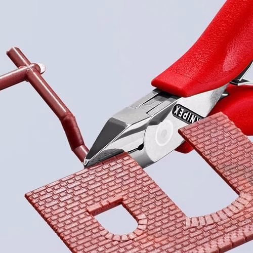 Detailbild 4005646 Elektronische zijsnijtang, lengte 115 mm, vorm 2, geen afschuining, kunststof coating, KNIPEX