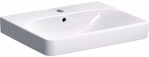 Lavabo Smyle 60 x 48 cm blanc avec bonde et trop-plein. GEBERIT, catégorie Lavabos, référence 6000578828