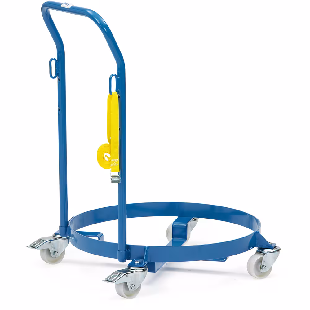 Fassroller 13600 mit Schiebebügel für stehenden Transport von Stahlblechfässern mit 60 oder 200 Litern Inhalt mit der Artikelnr. 13600 Fassroller 13600 mit Schiebebügel für stehenden Transport von Stahlblechfässern mit 60 oder 200 Litern Inhalt von Fetra aus der Kategorie Transportsysteme