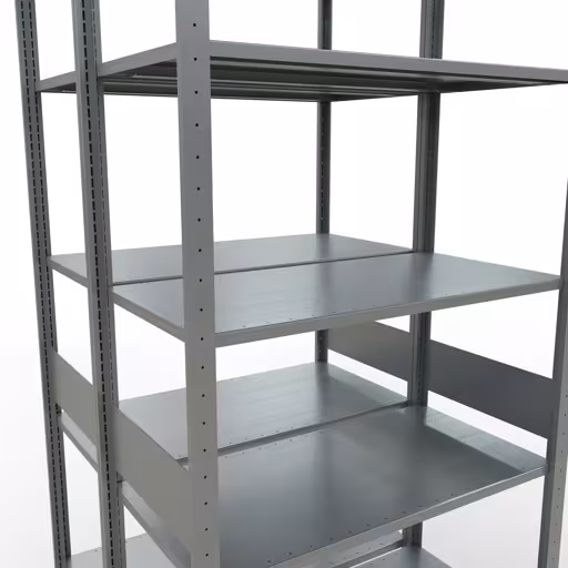 Produktbild Nr 12 des Artikels Grundregal, Doppelregal, Fachbodenregal Stecksystem MULTIplus150, 3000 x 1000 x (2x500) mm (HxBxT), 2x7 Fachböden, Längenriegel, verzinkt Abbildung Nr 12 des Artikels Grundregal, Doppelregal, Fachbodenregal Stecksystem MULTIplus150, 3000 x 1000 x (2x500) mm (HxBxT), 2x7 Fachböden, Längenriegel, verzinkt aus der Produktgruppe Fachbodenregale von der Marke Schulte Lagertechnik