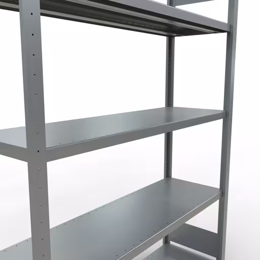 Abbildung Nr 10 des Artikels Grundregal, Fachbodenregal Stecksystem MULTIplus250, 2000 x 1300 x 400 mm (HxBxT), 5 Fachböden, Längenriegel, verzinkt aus der Produktgruppe Stecksystem von der Marke Schulte Lagertechnik