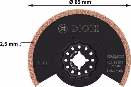 Segmentsägeblatt PRO ACZ 85 RT3 Durchmesser 85mm Schnittbreite 2,5mm Starlock 1 Stück BOSCH