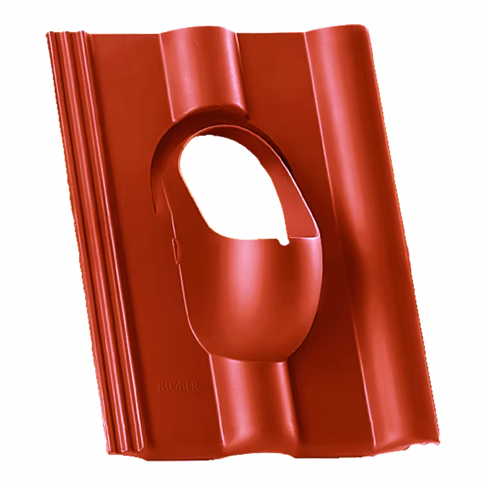 Venduct passgenaue Grundplatte DN 110 für Dachsteine passend für BMI Braas Frankfurter Pfanne Typ Farbe: Rot (Klöber Standardfarbe) aus der Kategorie Steildachdurchgänge mit der Artikelnr. KE0001-3-0100