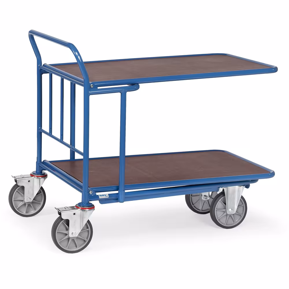 C+C-Wagen 2970 Breite 500 mm, Länge 850 mm von der Marke Fetra C+C-Wagen 2 Etagen Baumarktwagen / Einkaufswagen, pulverbeschichtet, 2 Ladeflächen mit rutschsicherer Siebdruckplatte aus wasserfestem Sperrholz Typ Ladeflächenbreite: 500 mm aus der Kategorie Wagen mit der Artikelnr. 2970