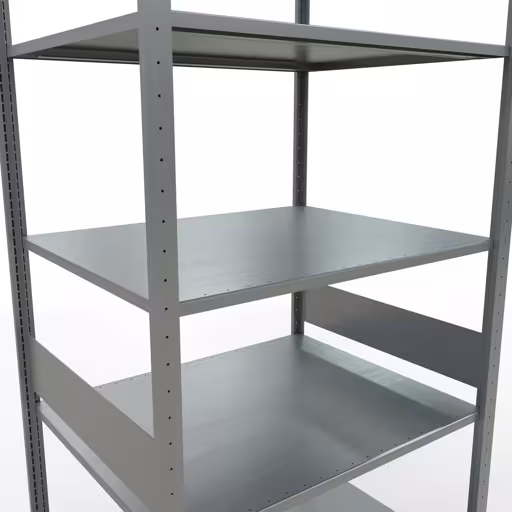 Produktbild Nr.14 des Artikels Grundregal, Fachbodenregal Stecksystem MULTIplus150, 3000 x 1000 x 800 mm (HxBxT), 7 Fachböden, Längenriegel, verzinkt aus der Produktreihe Stecksystem von der Marke Schulte Lagertechnik