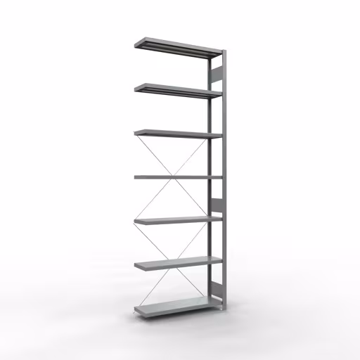 Anbauregal, Fachbodenregal Stecksystem MULTIplus330, 3000 x 1000 x 300 mm (HxBxT), 7 Fachböden, Kreuzstrebe, verzinkt von der Marke Schulte Lagertechnik Anbauregal, Fachbodenregal Stecksystem MULTIplus330, 3000 x 1000 x 300 mm (HxBxT), 7 Fachböden, Kreuzstrebe, verzinkt aus der Kategorie Anbauregal mit der Artikelnummer 13937