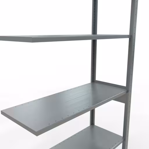 Anbauregal, Fachbodenregal Stecksystem MULTIplus150, 2500 x 1000 x 400 mm (HxBxT), 6 Fachböden, Längenriegel, verzinkt von Schulte Lagertechnik mit der Artikelnr. 12746-LR