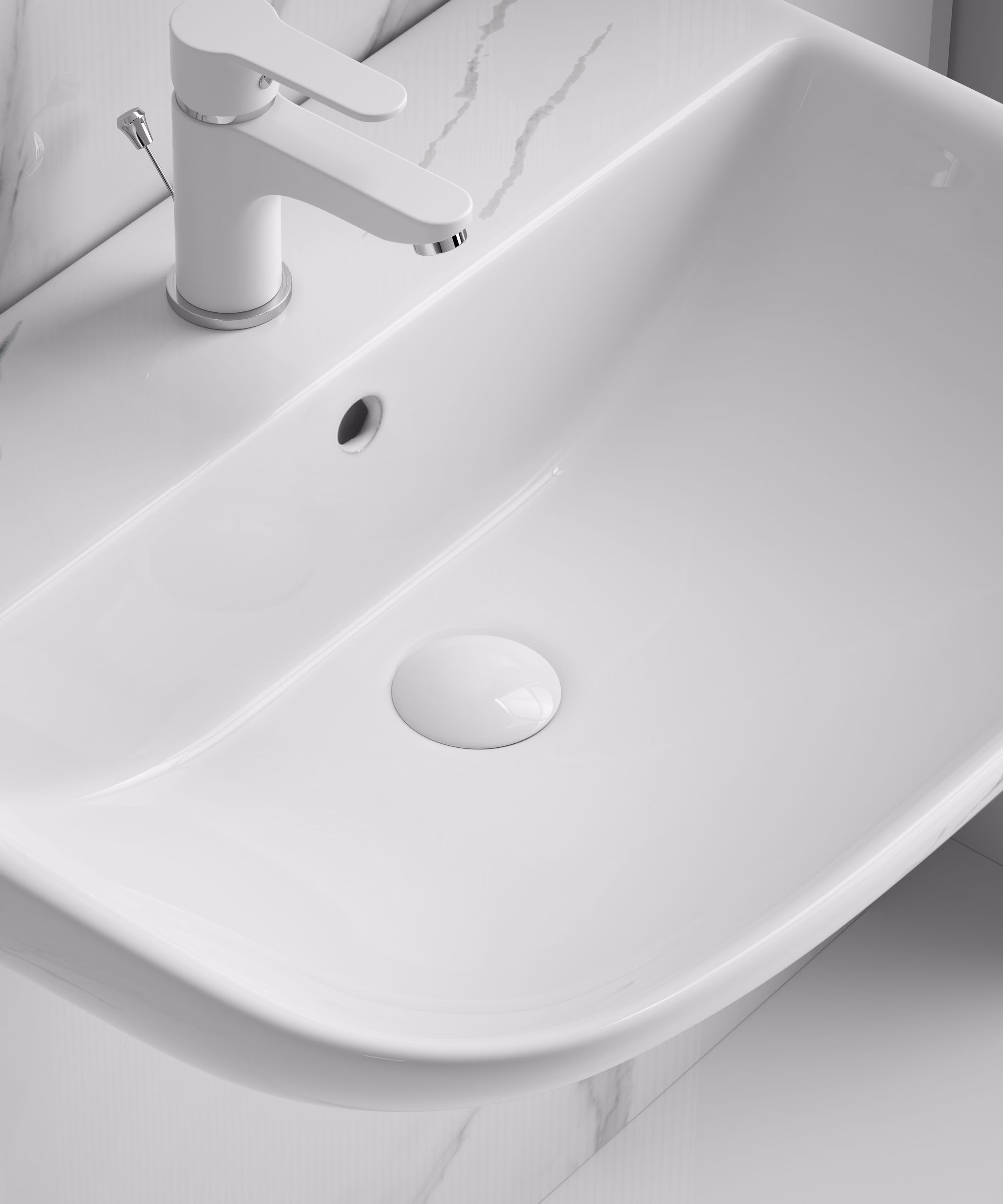 Ohne Text 4101843 sanicomfort Waschbecken Rivo 60 cm marmor
