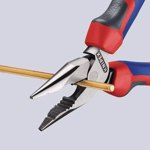 Spitzkombizange Länge 145mm poliert Comfort-Griff schwarz atramentiert KNIPEX