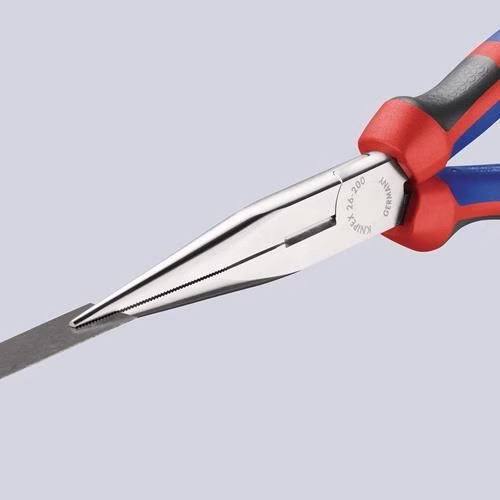 Flachrundzange Länge 200mm verchromt gerade Comfort-Griff KNIPEX