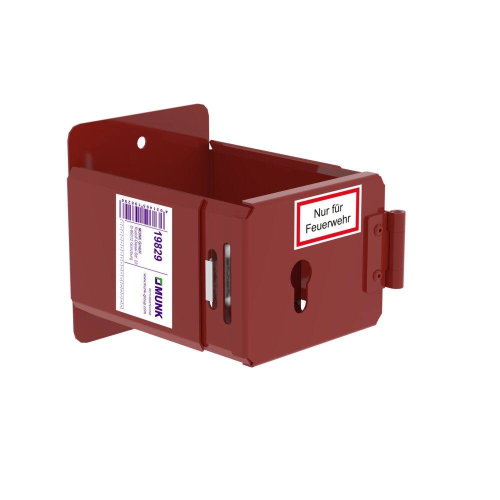 Munk Leiterhalter pulverbeschichtet RAL 3000 für bauseitige Profil-Halbzylinder von Günzburger Steigtechnik Munk Leiterhalter pulverbeschichtet RAL 3000 für bauseitige Profil-Halbzylinder aus der Kategorie Spezialleitern, Berufsspezifische Produkte mit der Artikelnr. 019829