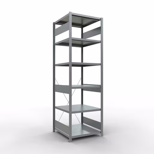 Grundregal, Fachbodenregal Stecksystem MULTIplus250, 2500 x 750 x 800 mm (HxBxT), 6 Fachböden, Kreuzstrebe, verzinkt von der Marke Schulte Lagertechnik Grundregal, Fachbodenregal Stecksystem MULTIplus250, 2500 x 750 x 800 mm (HxBxT), 6 Fachböden, Kreuzstrebe, verzinkt aus der Kategorie Grundregal mit der Artikelnummer 12981-75