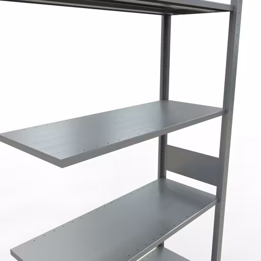 Anbauregal, Fachbodenregal Stecksystem MULTIplus150, 3000 x 1000 x 400 mm (HxBxT), 7 Fachböden, Längenriegel, verzinkt von Schulte Lagertechnik mit der Artikelnr. 12747-LR
