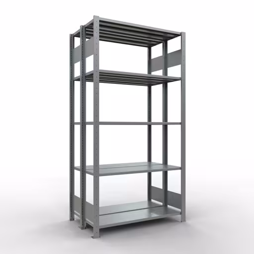 Grundregal, Doppelregal, Fachbodenregal Stecksystem MULTIplus150, 2000 x 1000 x (2x300) mm (HxBxT), 2x5 Fachböden, Längenriegel, verzinkt von der Marke Schulte Lagertechnik Grundregal, Doppelregal, Fachbodenregal Stecksystem MULTIplus150, 2000 x 1000 x (2x300) mm (HxBxT), 2x5 Fachböden, Längenriegel, verzinkt aus der Kategorie Doppelregale mit der Artikelnummer 17830
