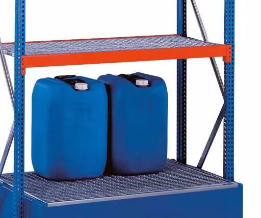 Abbildung Nr 7 des Artikels W 100 Umweltregal-Set, Grundregal, 2000 x 1250 x 600 mm, blau/orange/verzinkt aus der Produktgruppe Weitspannregale von der Marke Schulte Lagertechnik