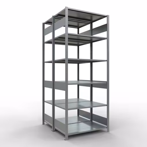 Grundregal, Doppelregal, Fachbodenregal Stecksystem MULTIplus150, 2500 x 1000 x (2x600) mm (HxBxT), 2x6 Fachböden, Längenriegel, verzinkt von der Marke Schulte Lagertechnik Grundregal, Doppelregal, Fachbodenregal Stecksystem MULTIplus150, 2500 x 1000 x (2x600) mm (HxBxT), 2x6 Fachböden, Längenriegel, verzinkt aus der Kategorie Doppelregale mit der Artikelnummer 17861