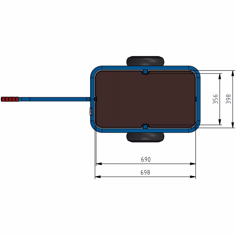 Handwagen 4091V - Vollgummiräder Ø260 mm Breite 356 mm, Länge 690 mm von der Marke Fetra aus der Kategorie Transportsysteme