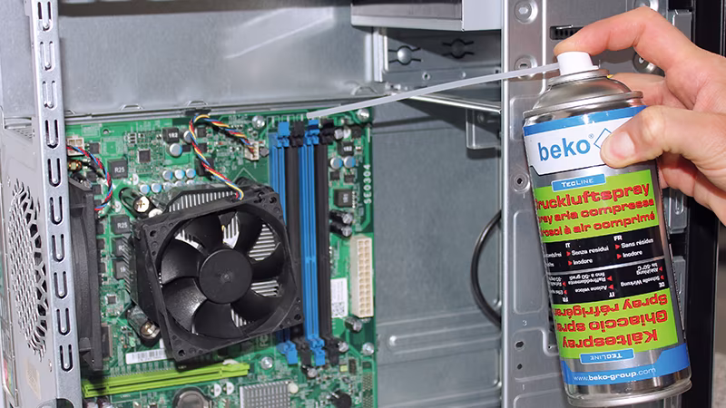 TecLine Druckluft-/Kältespray 400 ml Elektronik, Hardware, Computerausrüstung, Person, Computer