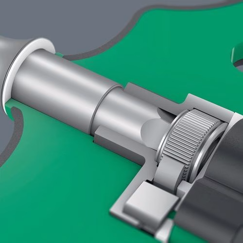 Bithalter 416 RA 1/4 ″ Ratsche mit Feinverzahnung Klingenlänge 45 mm 2-Komponentengriff WERA