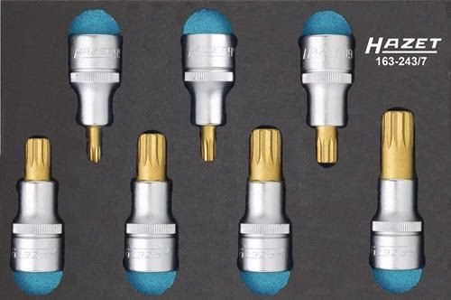 Modulo portautensili 163-243/7, set da 7 pezzi di HAZET, appartenente alla categoria sistemi di stoccaggio e carrelli da officina, codice articolo 4000871194