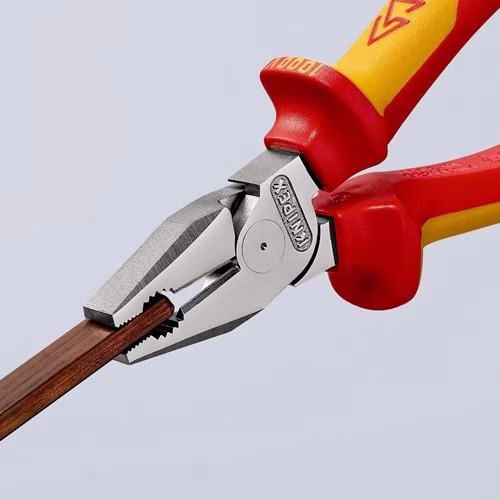 Detailbild 4033658 Kraftkombizange Länge 180mm verchromt Mehrkomponenten-Hüllen VDE KNIPEX