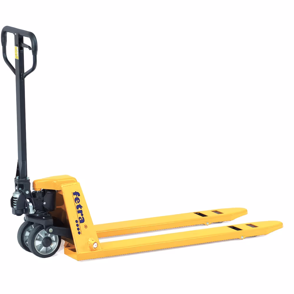 Gabelhubwagen 2120 - 2 Tonnen Rahmen und Gabeln in verwindungsfreier Schalenbauweise, gelb pulverbeschichtet. Hydraulische Handpumpe wartungsfrei gelagert von der Marke Fetra Gabelhubwagen 2120 - 2 Tonnen Rahmen und Gabeln in verwindungsfreier Schalenbauweise, gelb pulverbeschichtet. Hydraulische Handpumpe wartungsfrei gelagert aus der Kategorie Hubwagen/Hubgeräte mit der Artikelnummer 2120