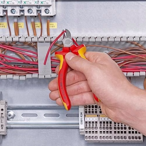 Detailbild 4005475 Seitenschneider Länge 125mm VDE Mehrkomponenten-Hüllen KNIPEX