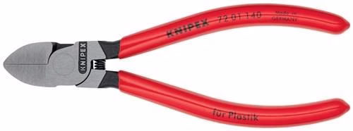 Seitenschneider für Kunststoffe Länge 140mm Kopf poliert gerade Kunststoff-Überzug KNIPEX