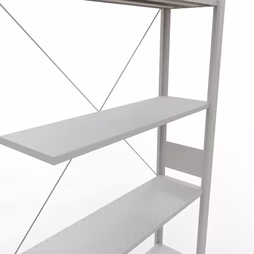 Anbauregal, Fachbodenregal Stecksystem MULTIplus150, 3000 x 1000 x 300 mm (HxBxT), 7 Fachböden, Kreuzstrebe, RAL 7035 lichtgrau aus der Kategorie Anbauregal mit der GTIN 4004514203885 Anbauregal, Fachbodenregal Stecksystem MULTIplus150, 3000 x 1000 x 300 mm (HxBxT), 7 Fachböden, Kreuzstrebe, RAL 7035 lichtgrau von der Marke Schulte Lagertechnik aus der Produktreihe Stecksystem